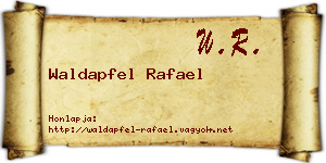 Waldapfel Rafael névjegykártya