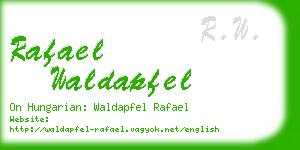rafael waldapfel business card